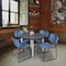 Regency Kahlo Round Table & Chair Sets, 36 W, 36 L, 29 H, Wood, Metal, Polypropylene Top, Grey TPL36RNDGYCM44BE - alternate 2